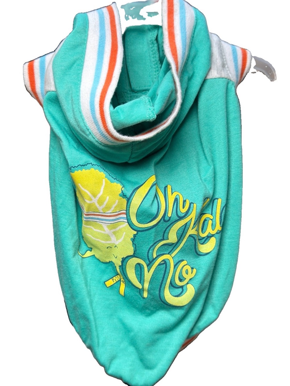 NWOT Top Paw Oh Kale No Hooded Dog Hoodie, Size M, Green/Gray, Cotton/Polyester